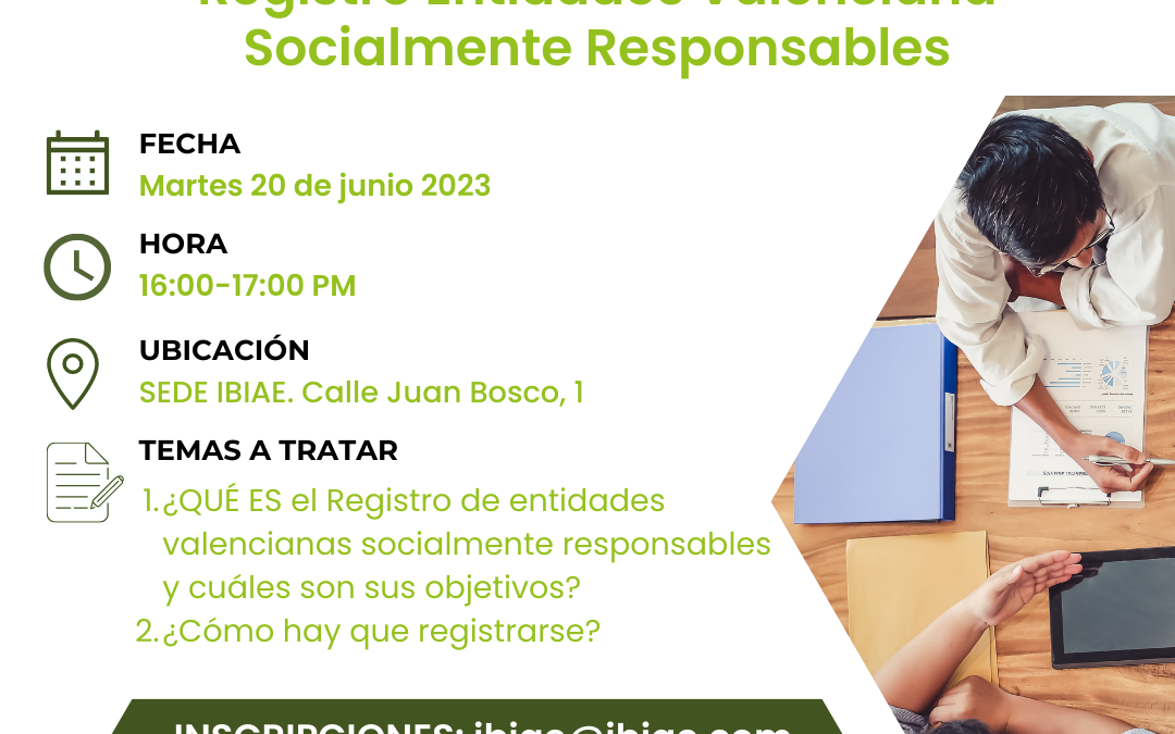 Jornada: ‘Registro de Entidades Valencianas Socialmente Responsables’