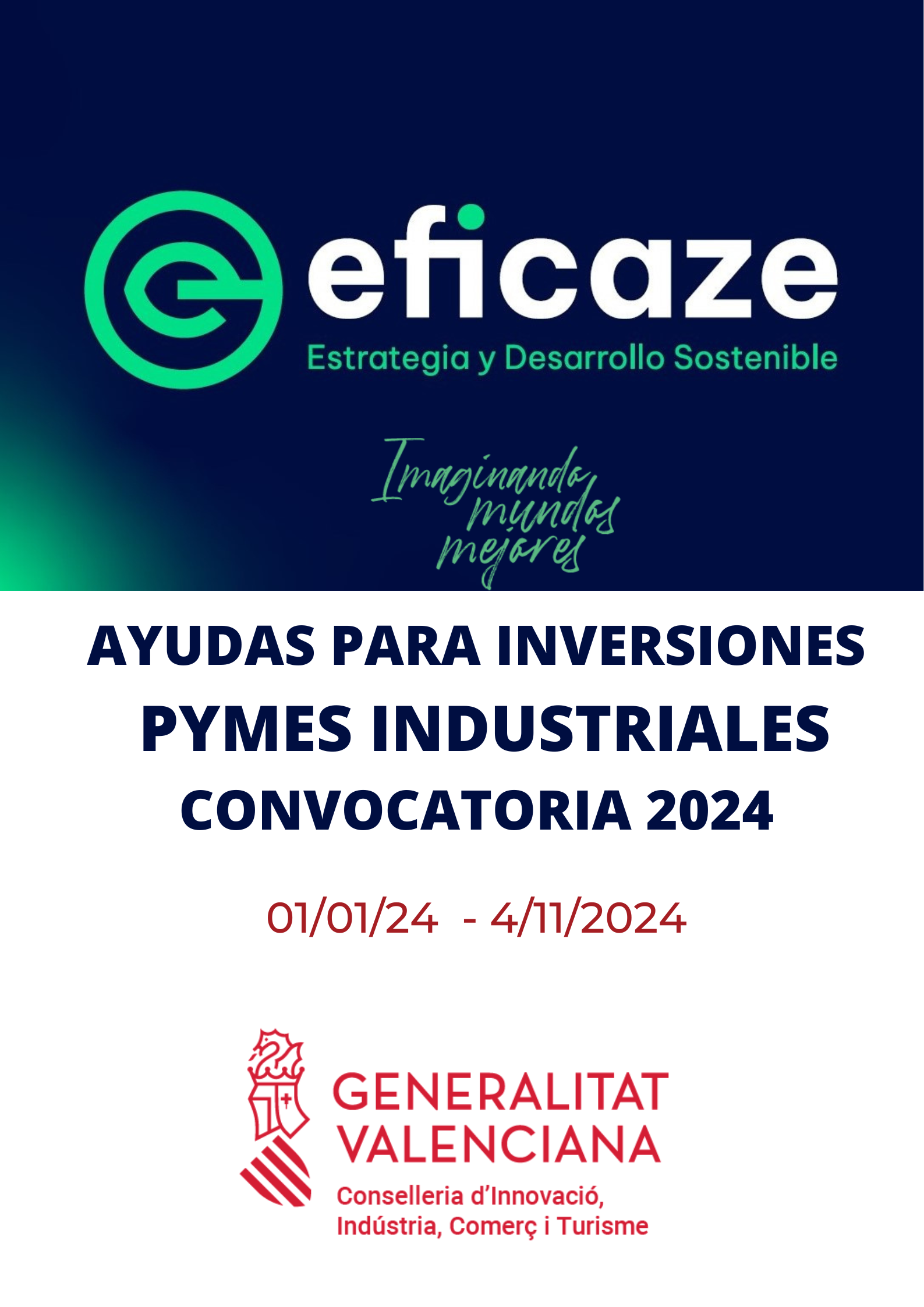 AYUDAS PARA INVERSIONES DE PYMES INDUSTRIALES CONVOCATORIA 2024 ...